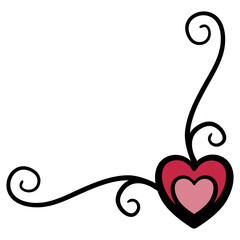 Heart Swirl Corner