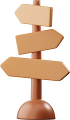 Road Sign 3D Illustration