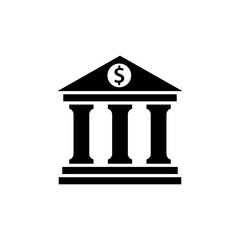 Bank vector icon sign symbol.