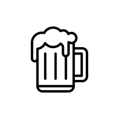 Beer icon, beverage vector symbol design trendy. - obrazy, fototapety, plakaty