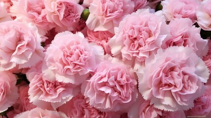 Soft pink carnations with ruffled edges and a sweet, gentle fragrance, nestled a the other flowers in the bouquet.