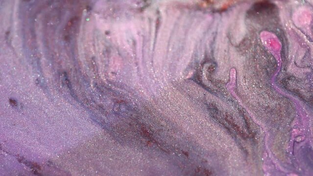 Abstract fluid art background light purple and lilac colors. Liquid marble. Acrylic painting with violet shiny gradient. Alcohol ink backdrop with pearl wave pattern