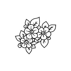flower set with coloring petals background