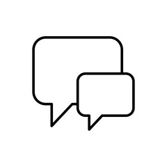 Naklejka premium Chat bubble outline icons, minimalist vector illustration ,simple transparent graphic element .Isolated on white background