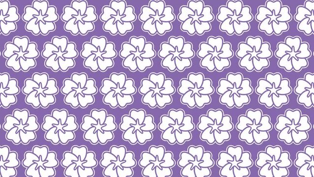 Floral seamless pattern animation. Endless video background. lotus pattern scroll and slowly zoomed upwards for 15 seconds. 4K 60fps