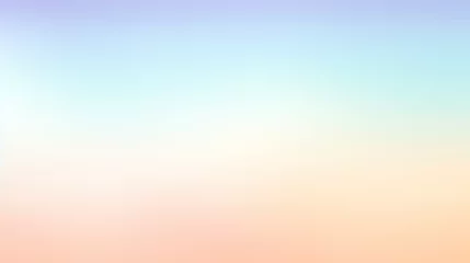 Tableau sur plexiglas Ombre solid simple Abstract Smooth Gradient ombre Between Periwinkle Blue, Mint Cream, Peach colors, texture, background  © keystoker