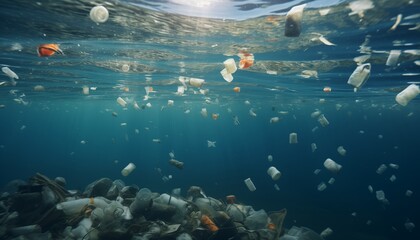 Underwater Crisis: The bad situation of Ocean Plastic Pollution, plastic flow in the ocean.