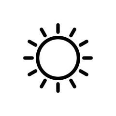 Sun icon vector. Brightness icon vector.
