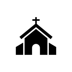 Church icon design trendy illustration.