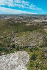 Fototapeta na wymiar view of the landscape on Cerro Champaqui in Cordoba, Argentina