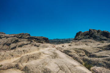 Fototapeta na wymiar view of the landscape on Cerro Champaqui in Cordoba, Argentina