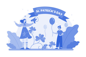 St. Patricks Day Illustration concept on white background