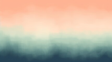 Obraz na płótnie Canvas Abstract Smooth Gradient ombre Between Navy Blue, Mint Cream, Salmon colors, Rough, grain, noise, grungy texture, background