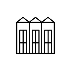 Building outline icons, house minimalist vector illustration ,simple transparent graphic element .Isolated on white background