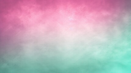 Abstract Smooth Gradient ombre Between Steel Blue, Mint Green, Raspberry colors, Rough, grain, noise, grungy texture, background