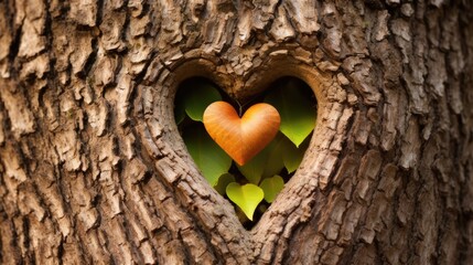 At the center of the heartshaped leaves, sits a small nest, home to a pair of birds that have found their eternal love in the arms of this magnificent tree.