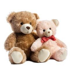 two teddy bears with heart
