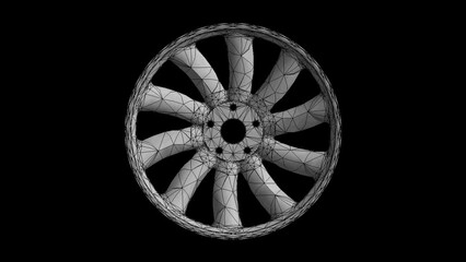 Mechanic simulation engineering - Finite element analysis of displacement and stress of automobile wheel hub