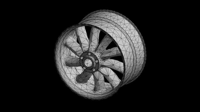 Mechanic simulation engineering - Finite element analysis of displacement and stress of automobile wheel hub