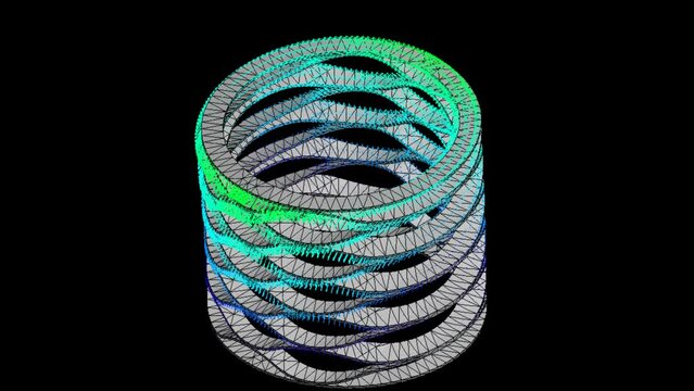 Mechanic simulation engineering - Finite element analysis of displacement and stress of special springs