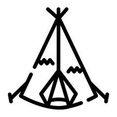 tipi Line Icon © Barudak Lier