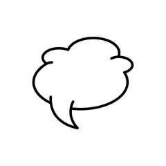 Chat bubble outline icons, cloud minimalist vector illustration ,simple transparent graphic element .Isolated on white background