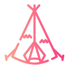 tipi Line Gradient Icon © Barudak Lier