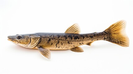snakehead fish isolated on a white background. Cork fish shape.
