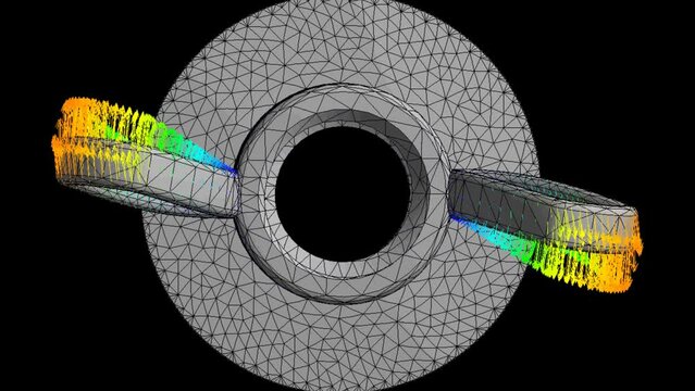Mechanic simulation engineering - Finite element analysis of displacement and stress of wing nut