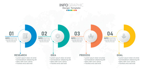 Timeline infographic elements for content, diagram, flowchart, steps, parts, timeline, workflow, chart.