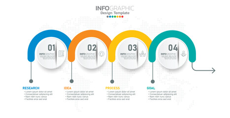 Timeline infographic elements for content, diagram, flowchart, steps, parts, timeline, workflow, chart.