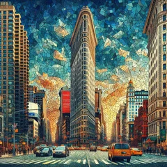 Washable wall murals United States Various Artistic Renderings of NYC