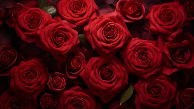Image of natural, fresh red roses.