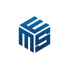 letter mes logo design