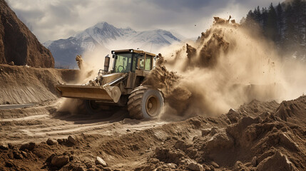 Majestic Bulldozer Sculpting Nature's Forest's and the Rich of Earth, Unveiling the Secrets of the Mine