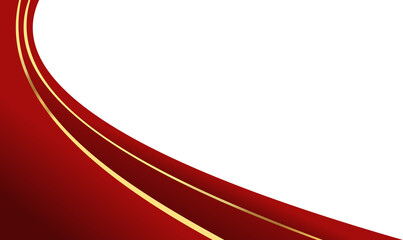 Red with gold stripe corner. Corner design element