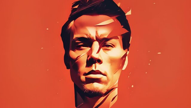 A person&acirc;s face twisted into a scowl of loathing and revulsion. Psychology art concept.