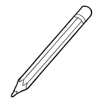 pencil line vector illustration