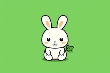Experience the delightful artistry of a vector sketch where a cute bunny's outline becomes minimalistic line art doodles, each pose radiating an irresistible sense of sweetness.