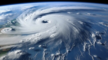 Space view of the Earth, majestic hurricane. - Powered by Adobe