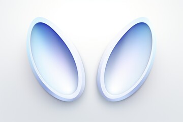 Sleek and modern vector template featuring 3D-rendered rabbit ears, elegantly positioned on an isolated background, creating a versatile and visually engaging design element.