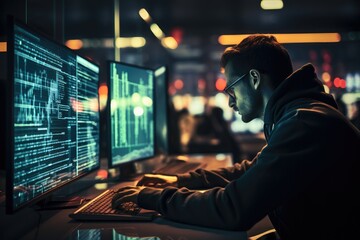 Programmers write code, Programming code. Generative AI.