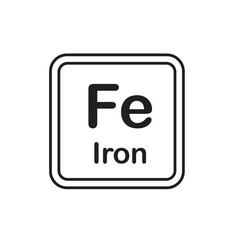 iron  periodic icon vector element design template