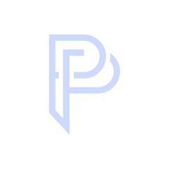 Monogram P design vector logo. Monogram initial letter mark P logo design. Monogram design vector logo. Monogram initial letter mark P logo design. Simple P monogram. Monogram P design logo
