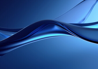 Naklejka premium 綺麗な青のウェーブ背景テクスチャー