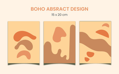 set of abstract boho designs ready to print 15x20