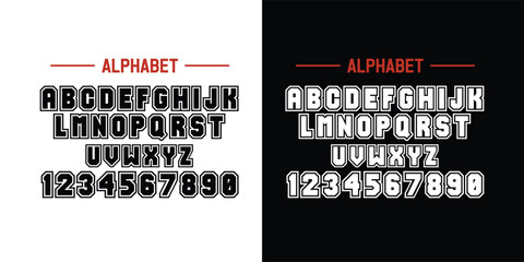 Classic college font alphabet. Varsity sport font in American style for baseball, football or basketball logo, brand and t-shirt. Athletic department typeface, varsity stylish font alphabet