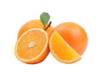 Orange fruit isolated on white