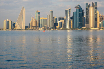 Naklejka premium The skyline of Doha, Qatar