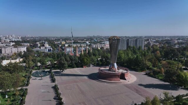 Independence Park In Shymkent, Kazakhstan, Aerial View
